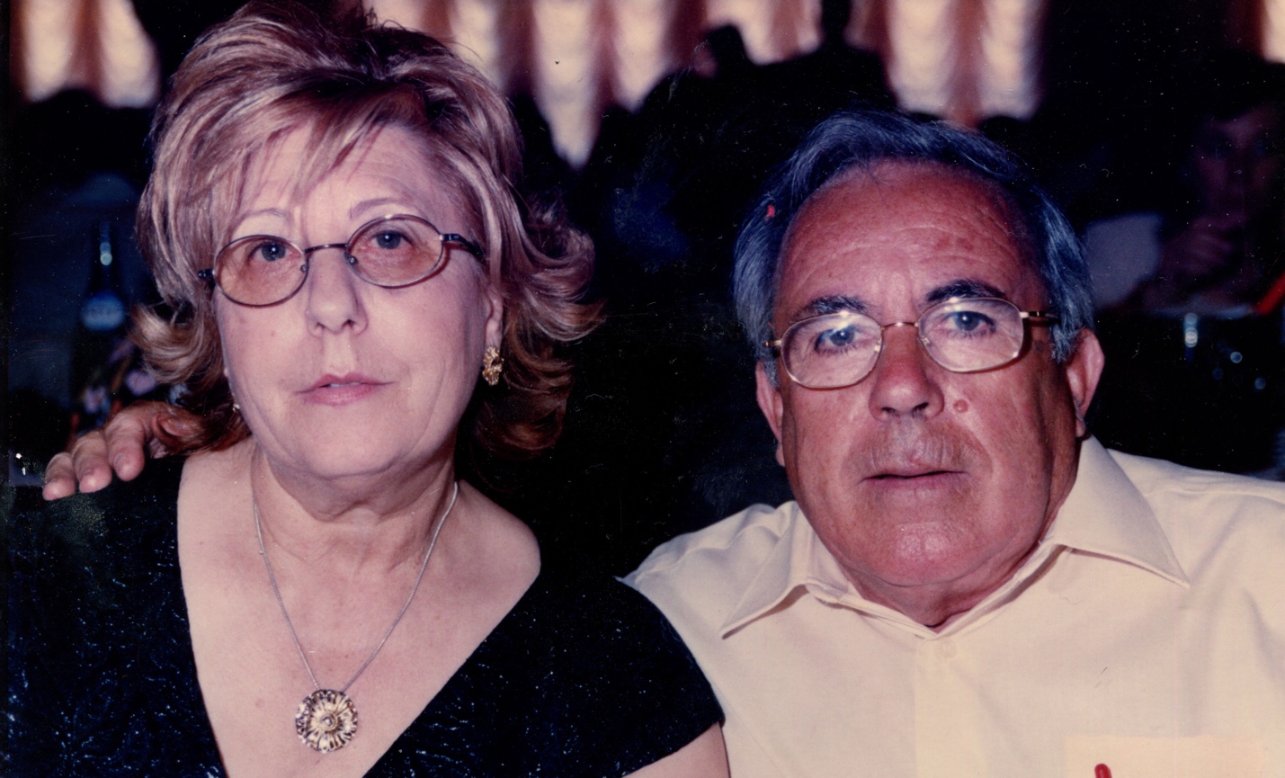 Hipólito Muñoz, fallecido en el accidente, junto a su mujer Carmen Bonillas.